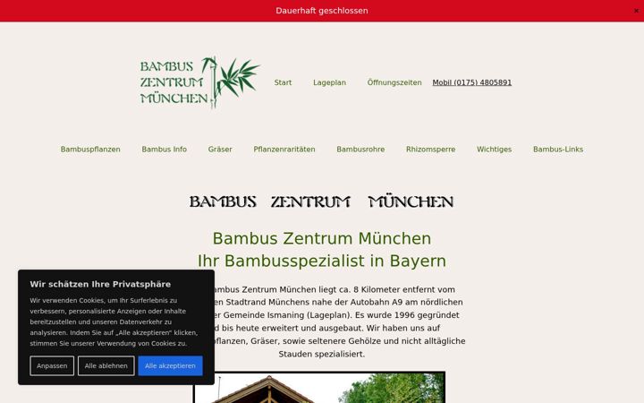 Screenshot of bambus-muenchen.de