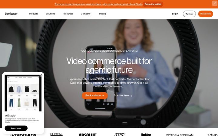 Kuvakaappaus sivustosta bambuser.com