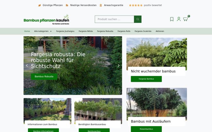 Skärmbild av bambuspflanzenkaufen.de