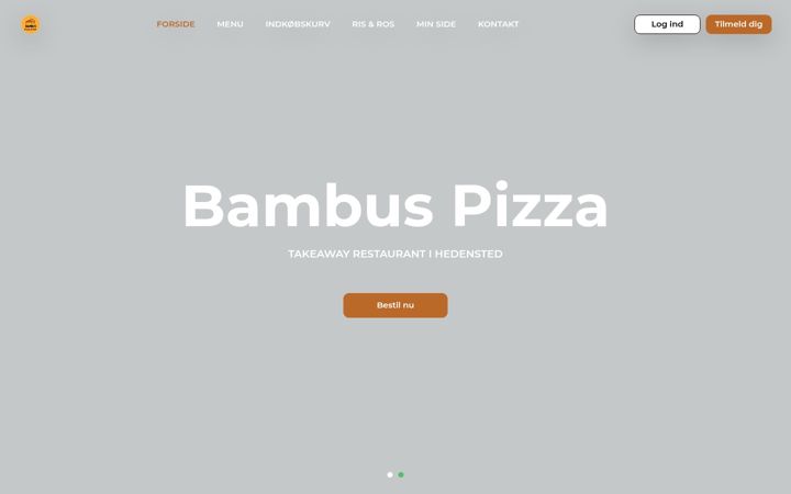 Screenshot of bambuspizza.dk