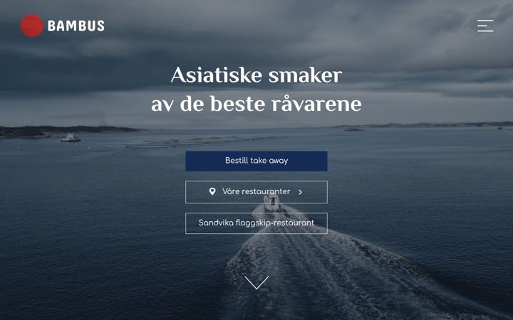 Screenshot of bambussushi.no