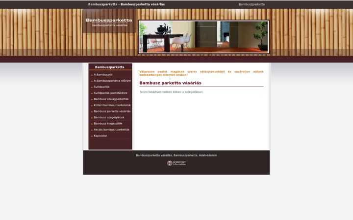 Screenshot of bambuszparketta.com