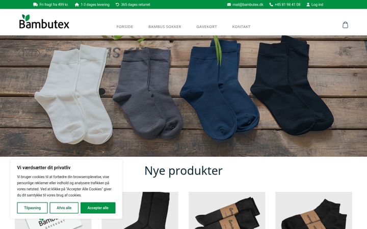 Screenshot of bambutex.dk