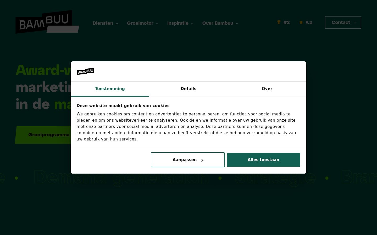Sutikimo reklamjuostės, rodytos prieš bet kokią sąveiką, ekrano kopija