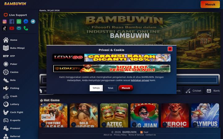 Screenshot of bambuwin.org