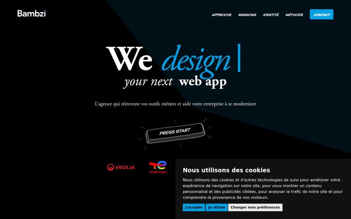 Screenshot of bambzi.com