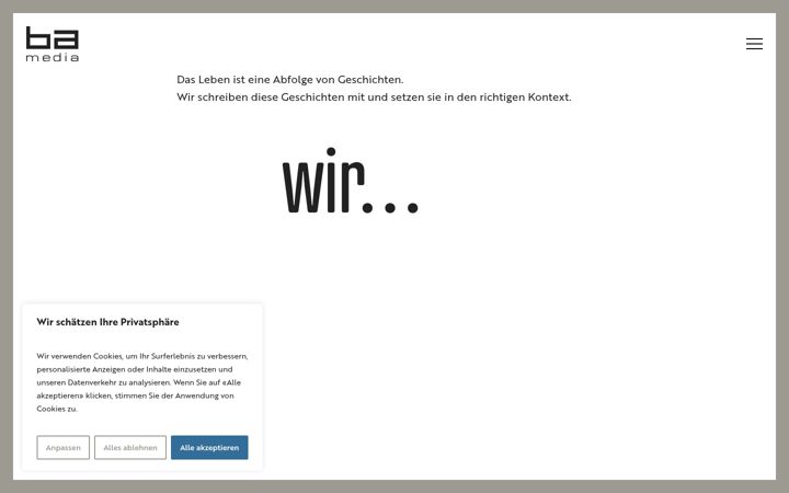 Screenshot of bamedia.ch