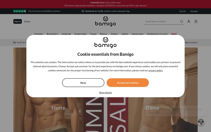 Screenshot of bamigo.com