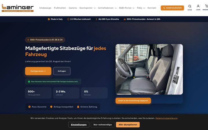 Screenshot of baminger-shop.eu