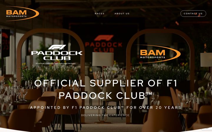 Screenshot of bammotorsportsgroup.com