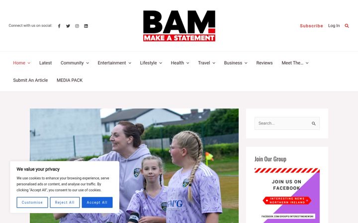 Screenshot of bamni.co.uk