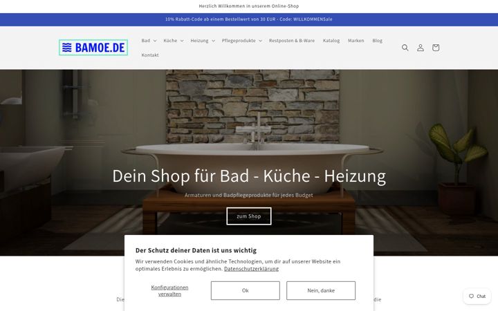 Screenshot of bamoe.de