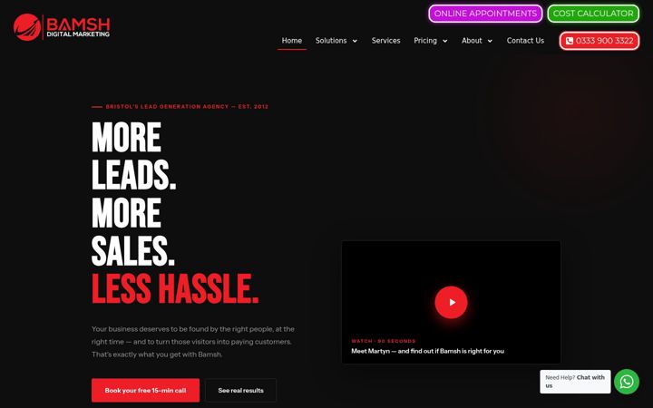 Screenshot of bamsh.co.uk