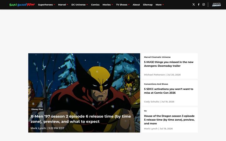 Screenshot of bamsmackpow.com