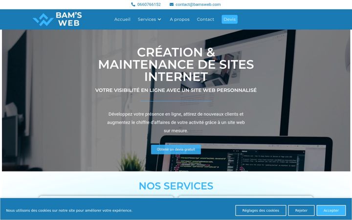 Screenshot of bamsweb.com