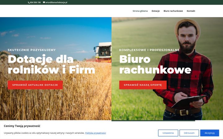 Screenshot του banachdotacje.pl