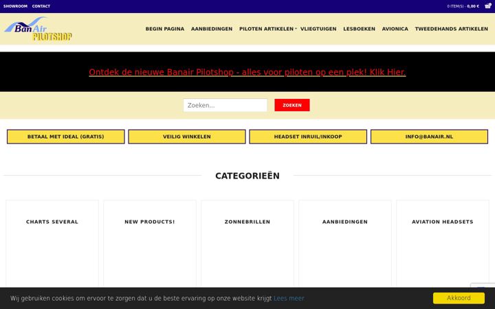 Screenshot von banair.nl