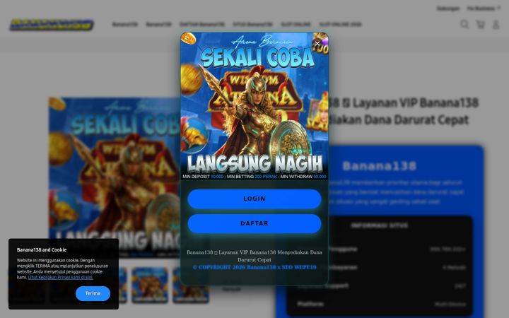Screenshot of banana138.org