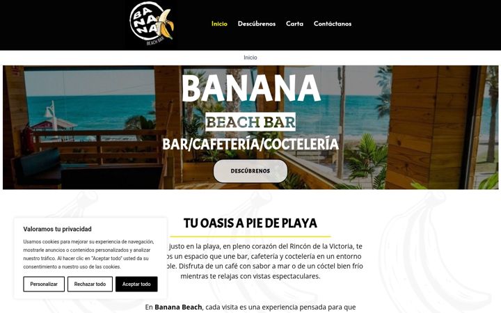 Screenshot of bananabeachbar.com