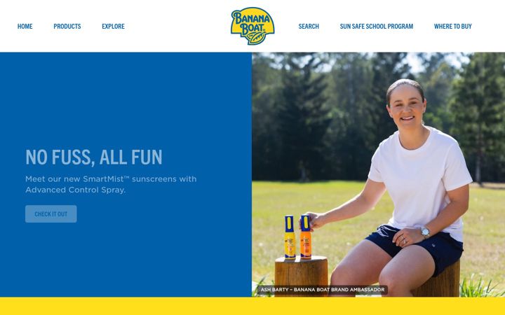 Skjámynd af bananaboat.com.au
