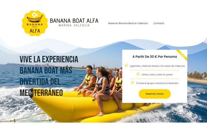Screenshot of bananaboatalfa.com
