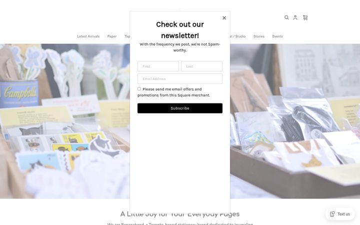Screenshot of bananahand.square.site