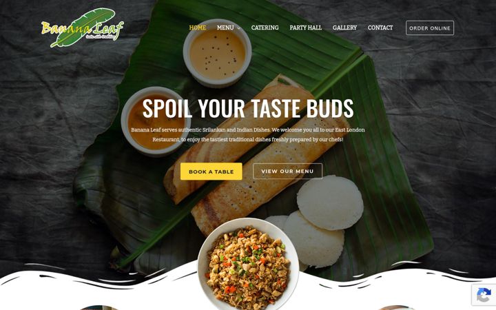 Screenshot of bananaleafuk.co.uk
