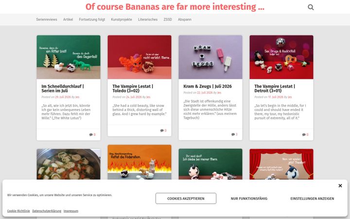 Screenshot of bananasblog.de