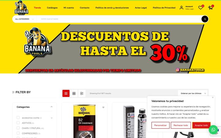 Screenshot του bananatools.es