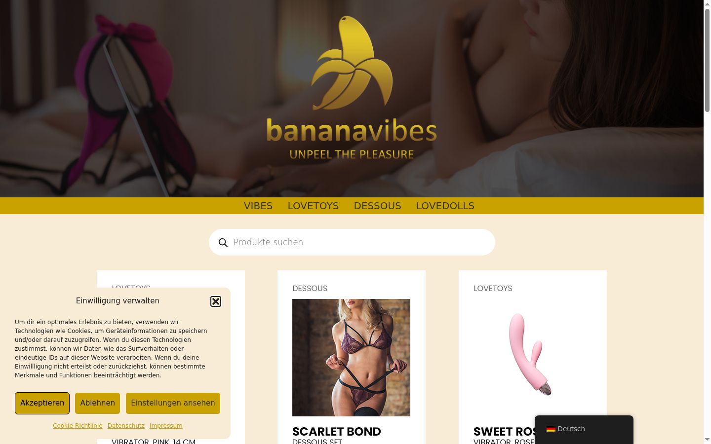 Capture d'écran de la bannière de consentement affichée avant toute interaction