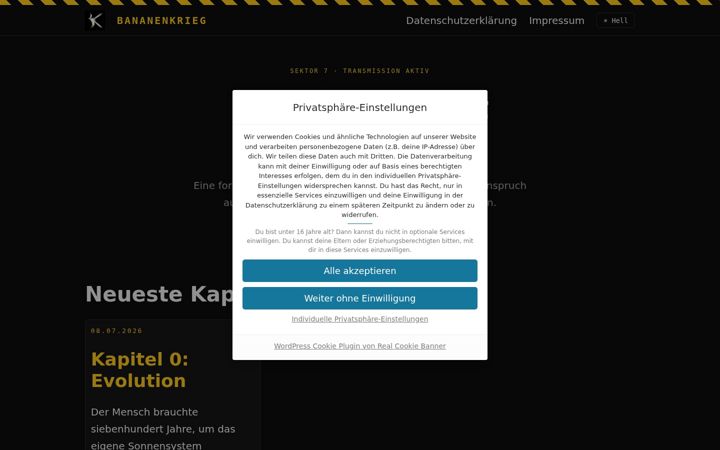 Screenshot of bananenkrieg.de