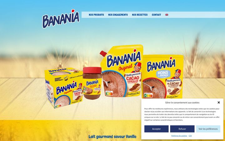 Screenshot of banania.fr