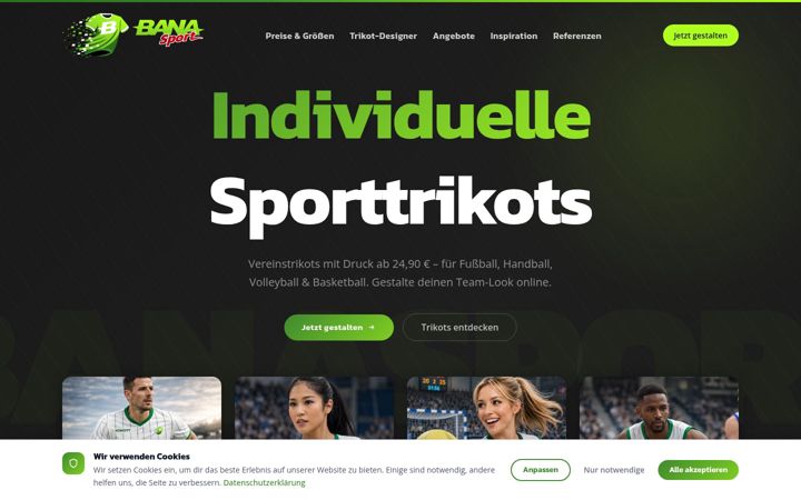 Screenshot of banasport.de
