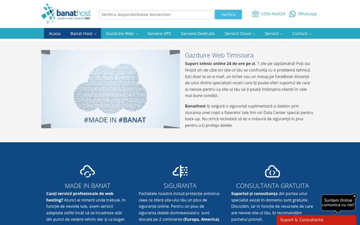 Screenshot of banathost.ro