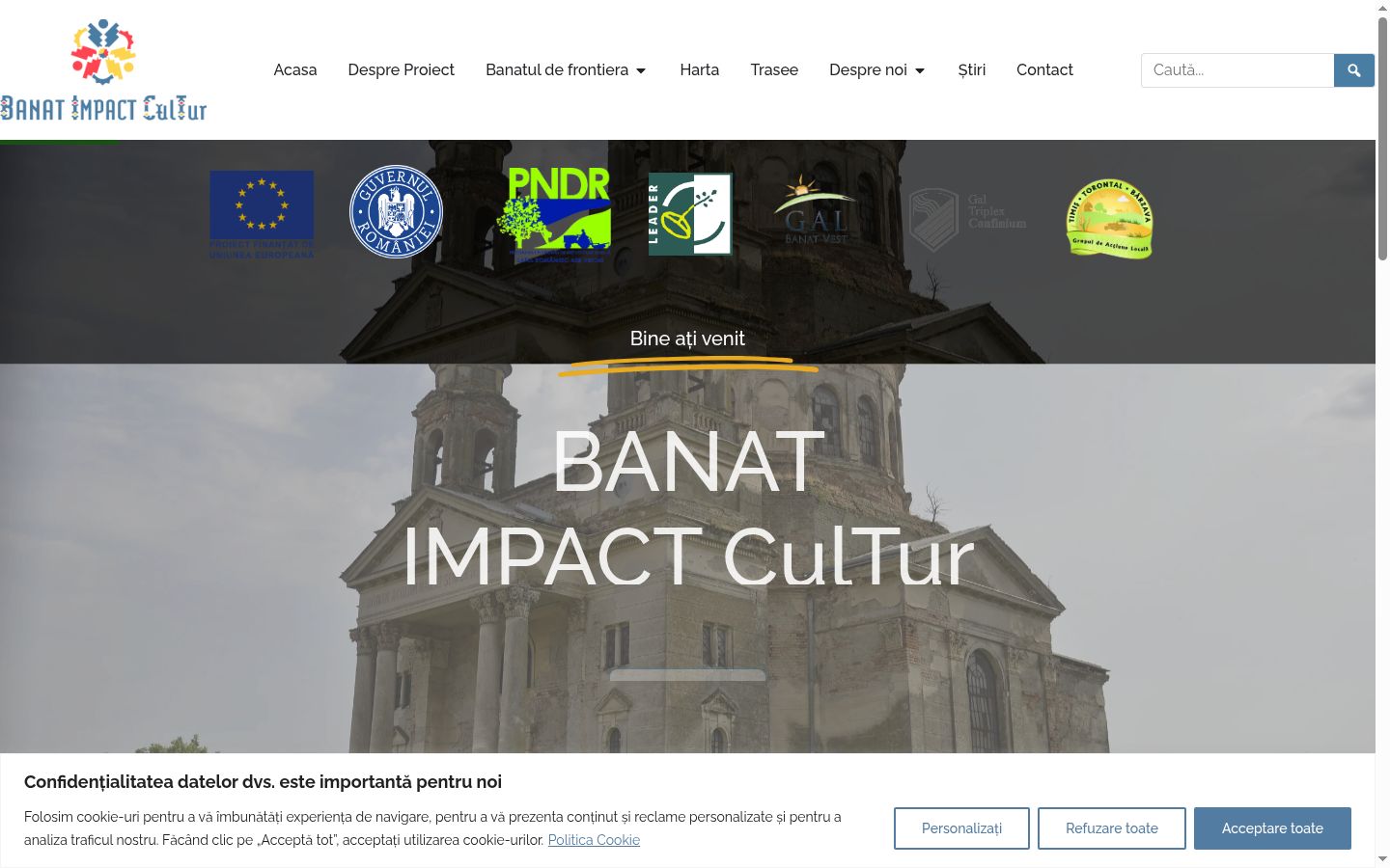 Snimka zaslona bannera za privolu prikazanog prije bilo kakve interakcije