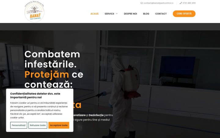 Screenshot of banatpestcontrol.ro