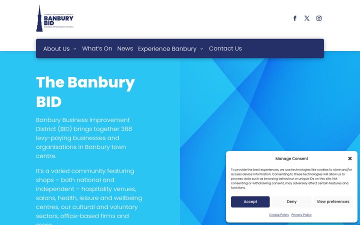 Screenshot of banburybid.com