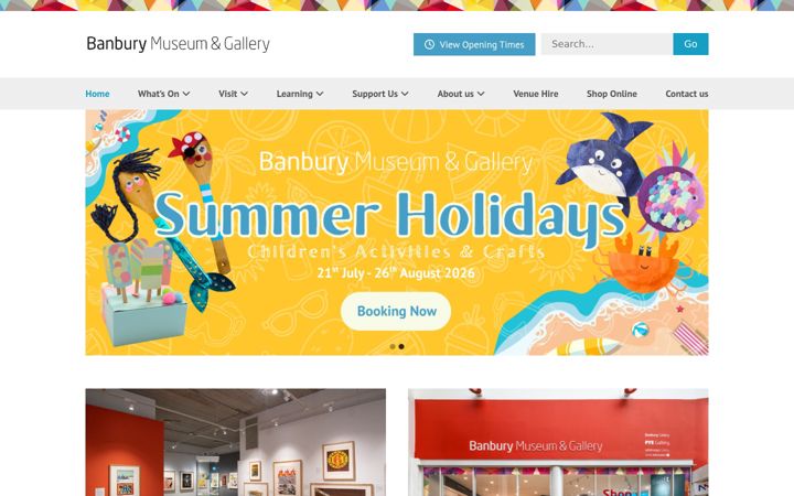Screenshot van banburymuseum.org