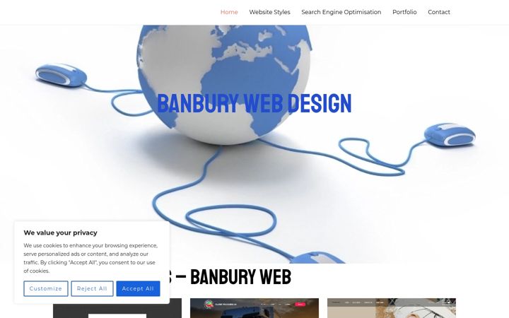 Screenshot of banburyweb.co.uk