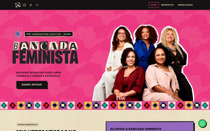 Snimka zaslona za bancadafeministapsol.com.br