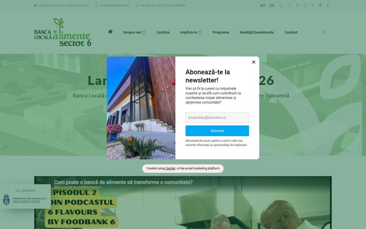Screenshot of bancadealimente6.ro