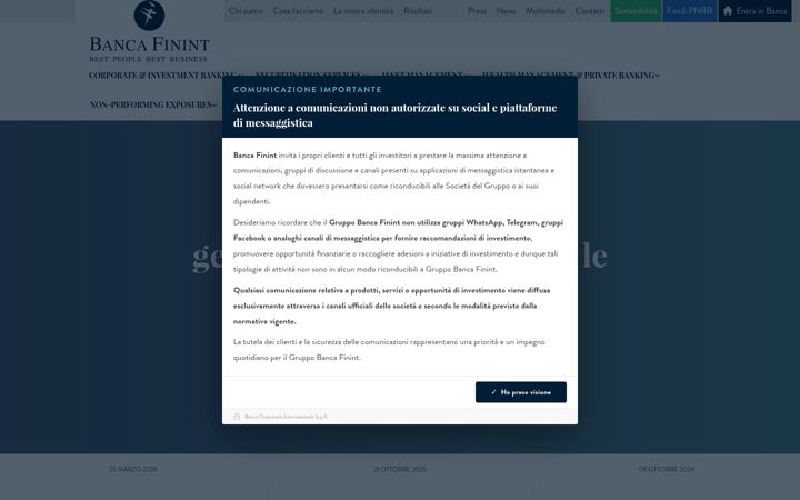 Screenshot of bancafinint.com