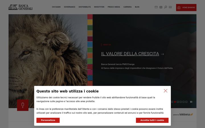 Screenshot of bancagenerali.com