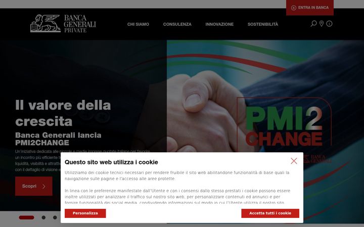 Screenshot of bancageneraliprivate.it