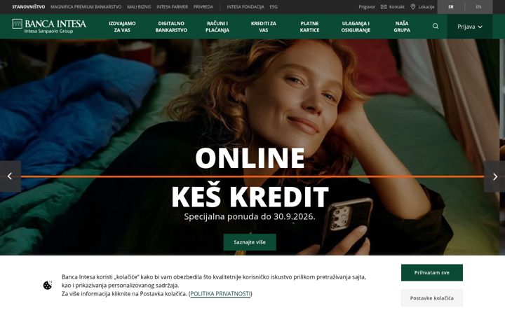 Screenshot of bancaintesa.rs