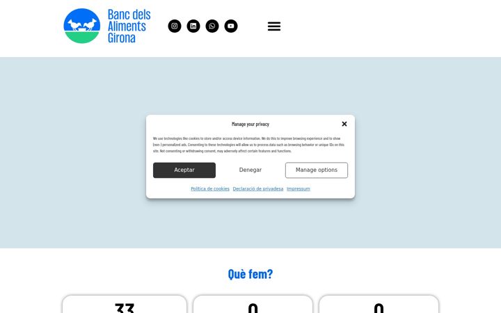Screenshot of bancalimentsgirona.org