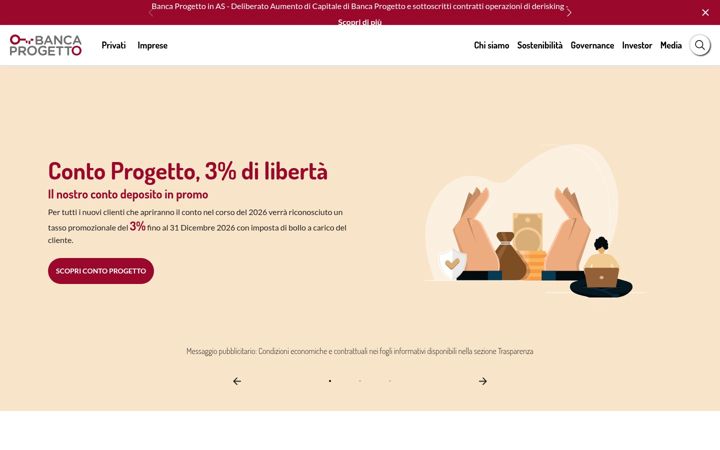 Screenshot of bancaprogetto.it