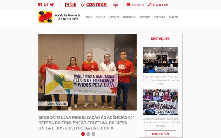 Snimka zaslona za bancariosararaquara.org.br