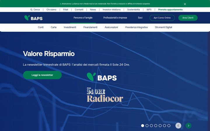 Screenshot of bancasantangelo.com