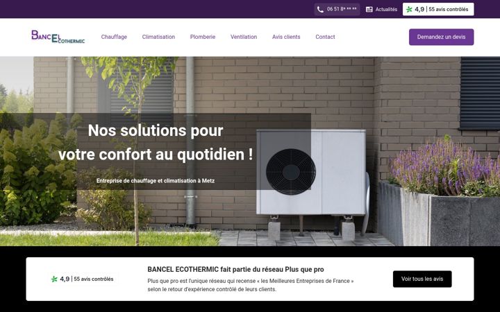 Screenshot of bancel-ecothermic.fr
